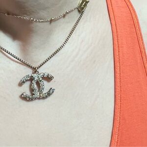 CHANEL Gold Necklace with Sparkling Accents